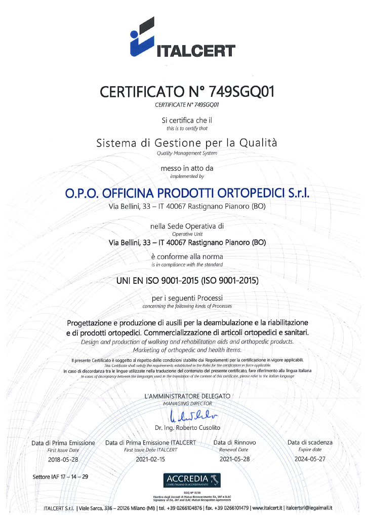 certificazione iso 749sgq01